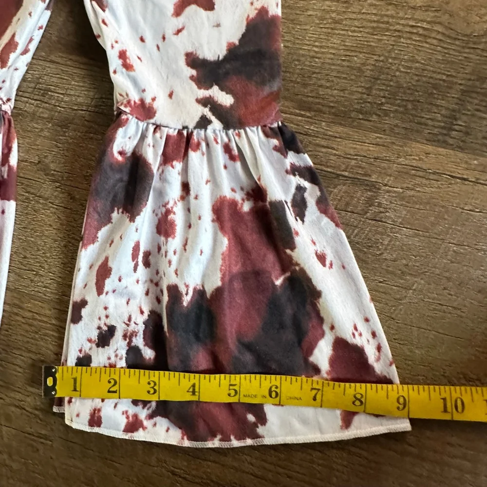 Girls Clover Cottage Baby Boutique Matching Set 2T Pink Brown Cow Print